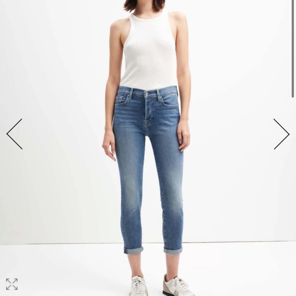 7 For All Mankind Josefina Skinny Boyfriend Jeans (Size 27)